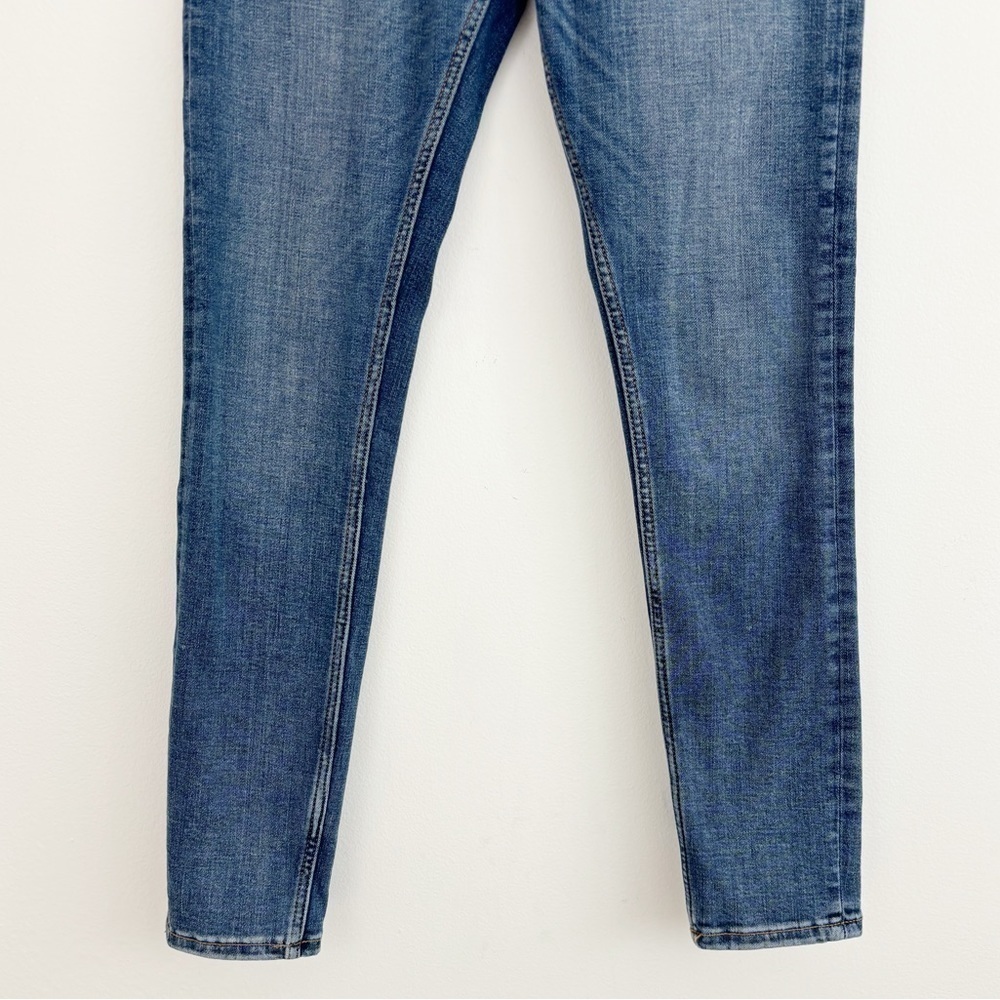 Zara Women Blue Washed High Rise Fly Zip Skinny Fit Casual Denim Jeans Size 4 - Picture 6 of 12